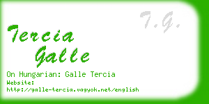 tercia galle business card